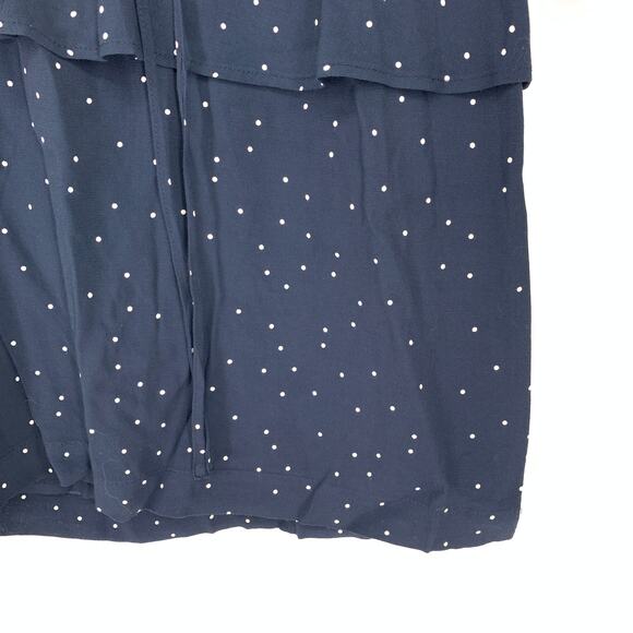 Ganni Women's Size 36 US S Blue Rosemont Crepe Dress Dotted Eclipse Full Zipped - Picture 5 of 8